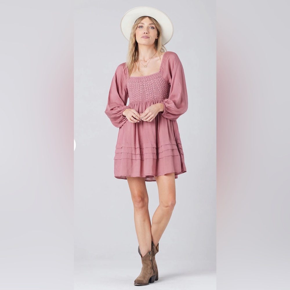 NEW WITH TAGS Saltwater Luxe Rose Pink‎ Sydnie Mini Dress Summer Flow Size XS
